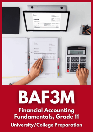 BAF3M Financial Accounting Fundamentals (Grade 11)