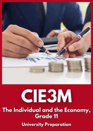 CIE3M The Individual and the Economy (Grade 11)