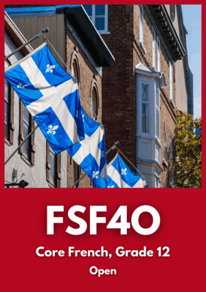 Core French, Grade 12, Open (FSF4O)