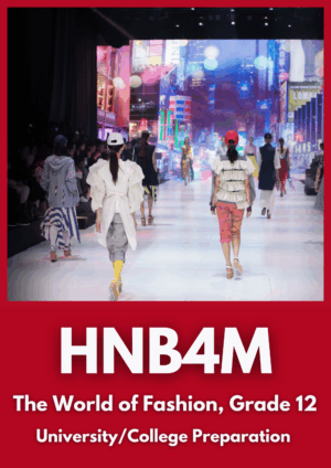 HNB4M The World of Fashion (Grade 12)