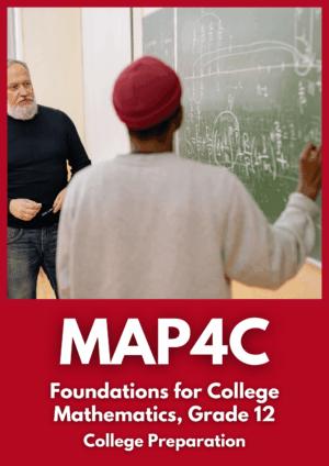 Foundations for College Mathematics, College Preparation (MAP4C)