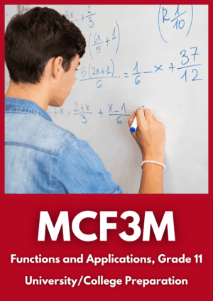Functions and Applications, University/College Preparation (MCF3M)