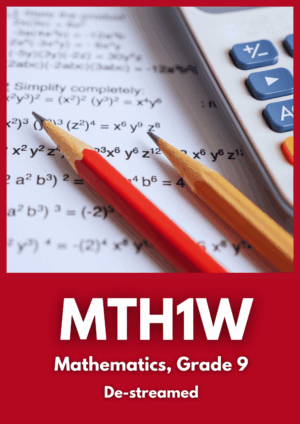 MTH1W Mathematics (Grade 9)