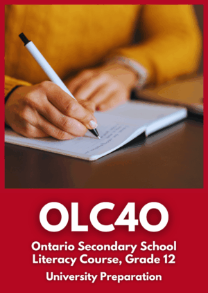 OLC4O Ontario Secondary School Literacy Course (Grade 12)