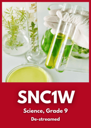 SNC1W Science (Grade 9)